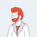 Cartoon man with red hair wearing a suit